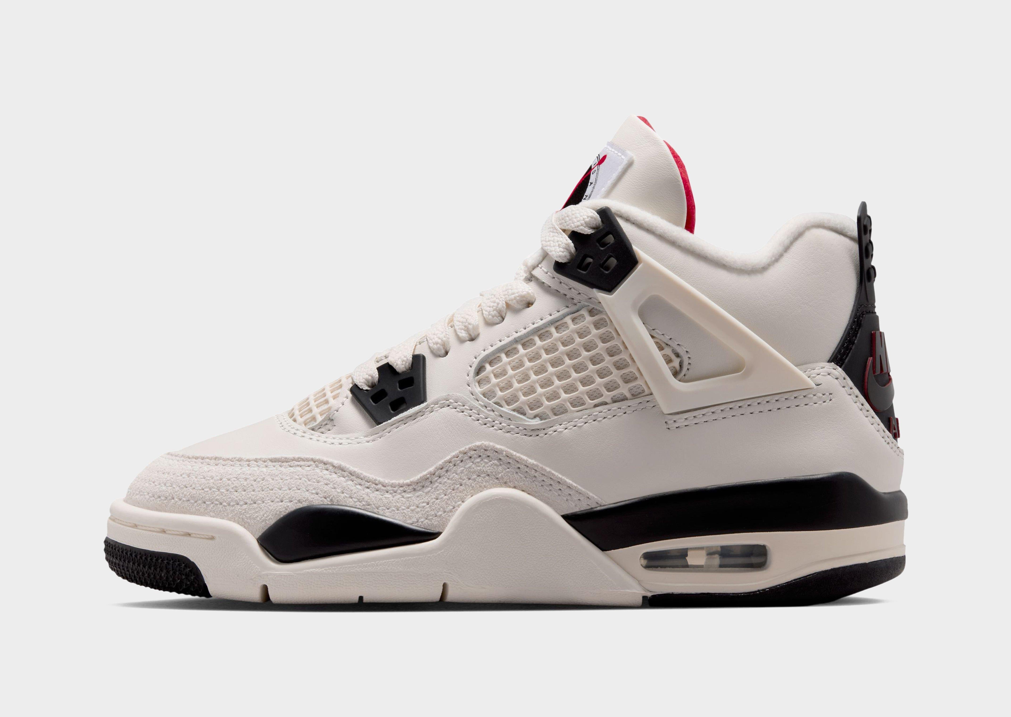 jordan retro 4 white red and black