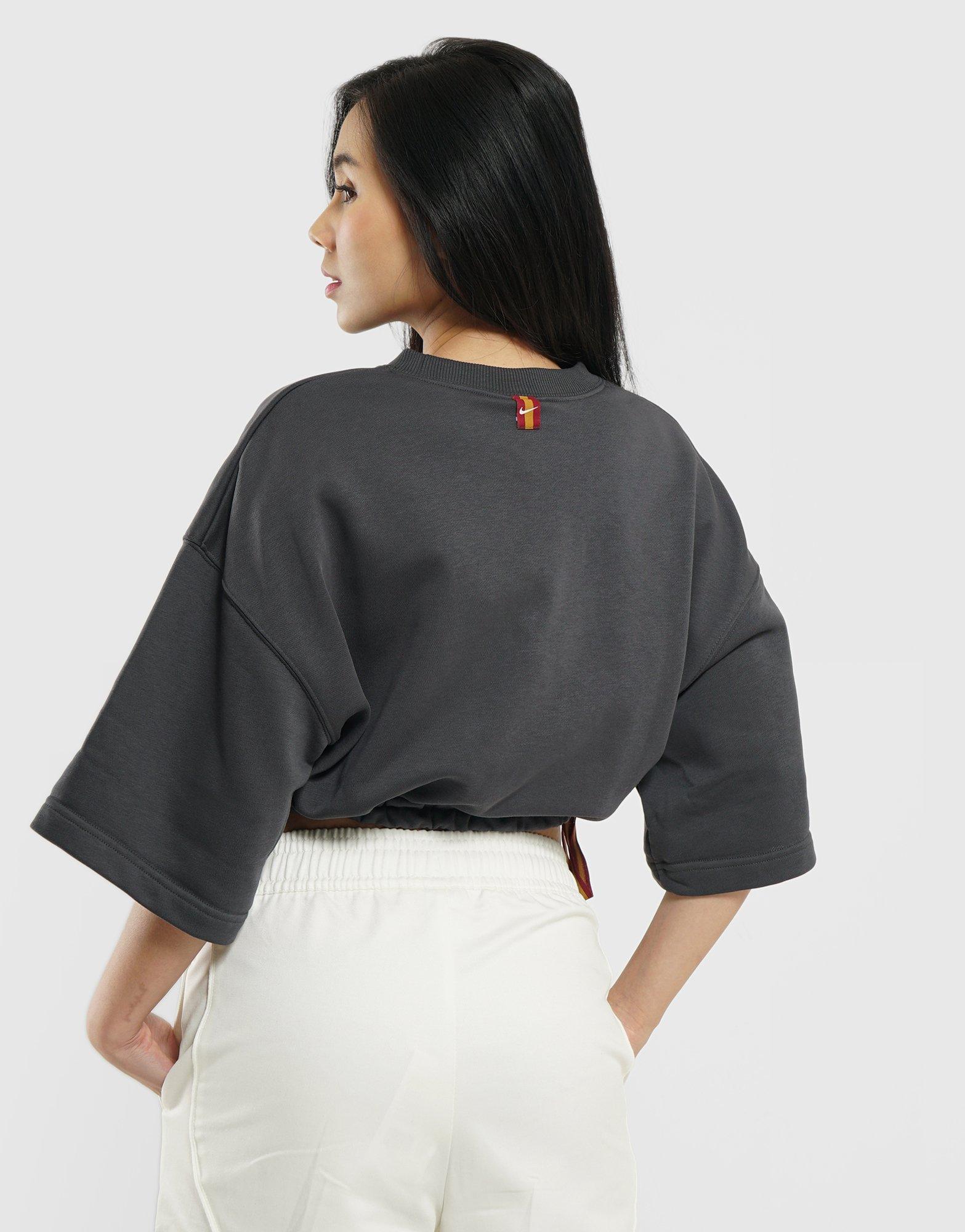 トップス Perverze 25AW CroppedHoodieKnit Top Gray Perverze 25AW CroppedHoodieKnit Top Gray