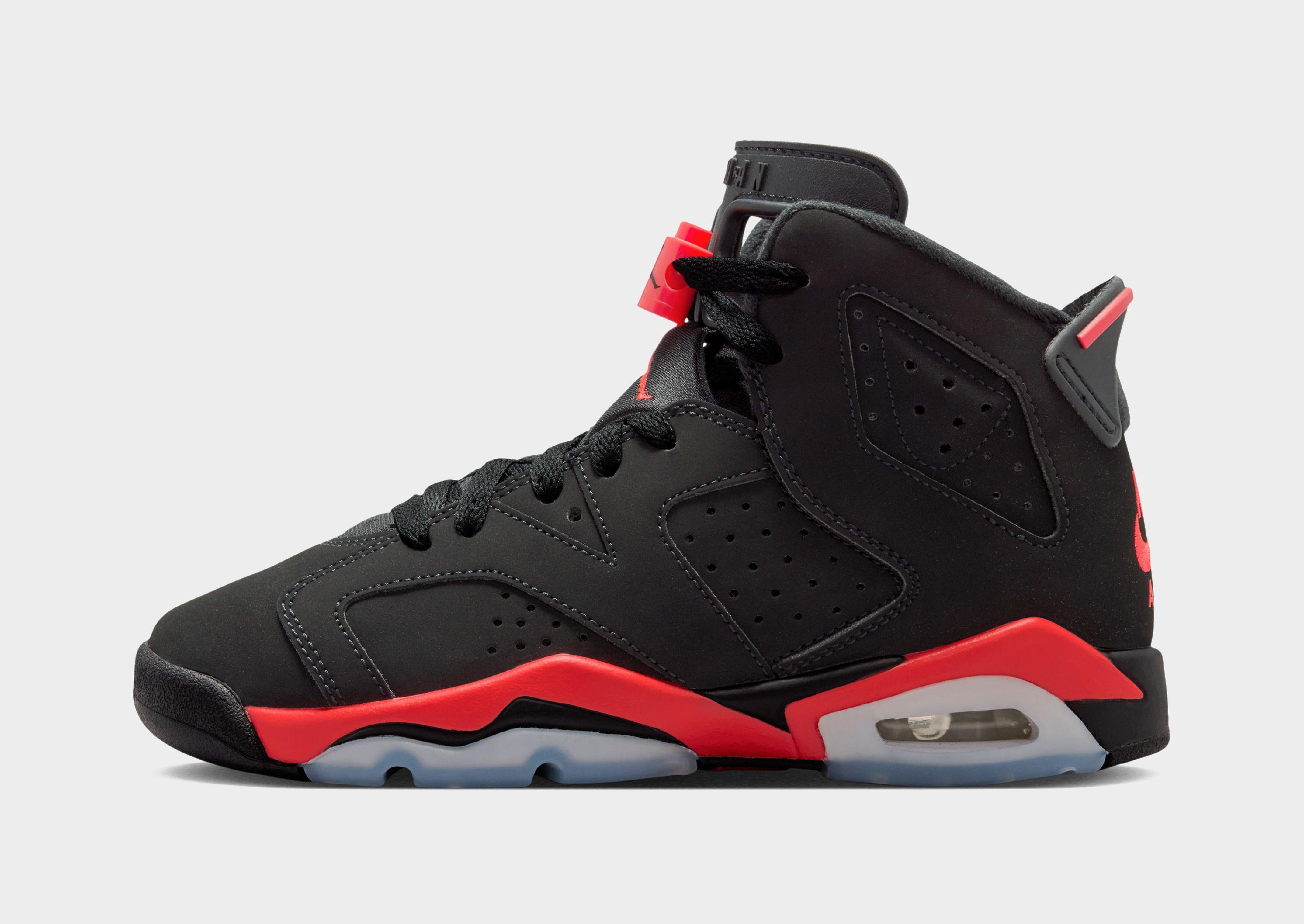 Black Jordan Air 6 Retro Infrared Salesman Junior's - JD Sports