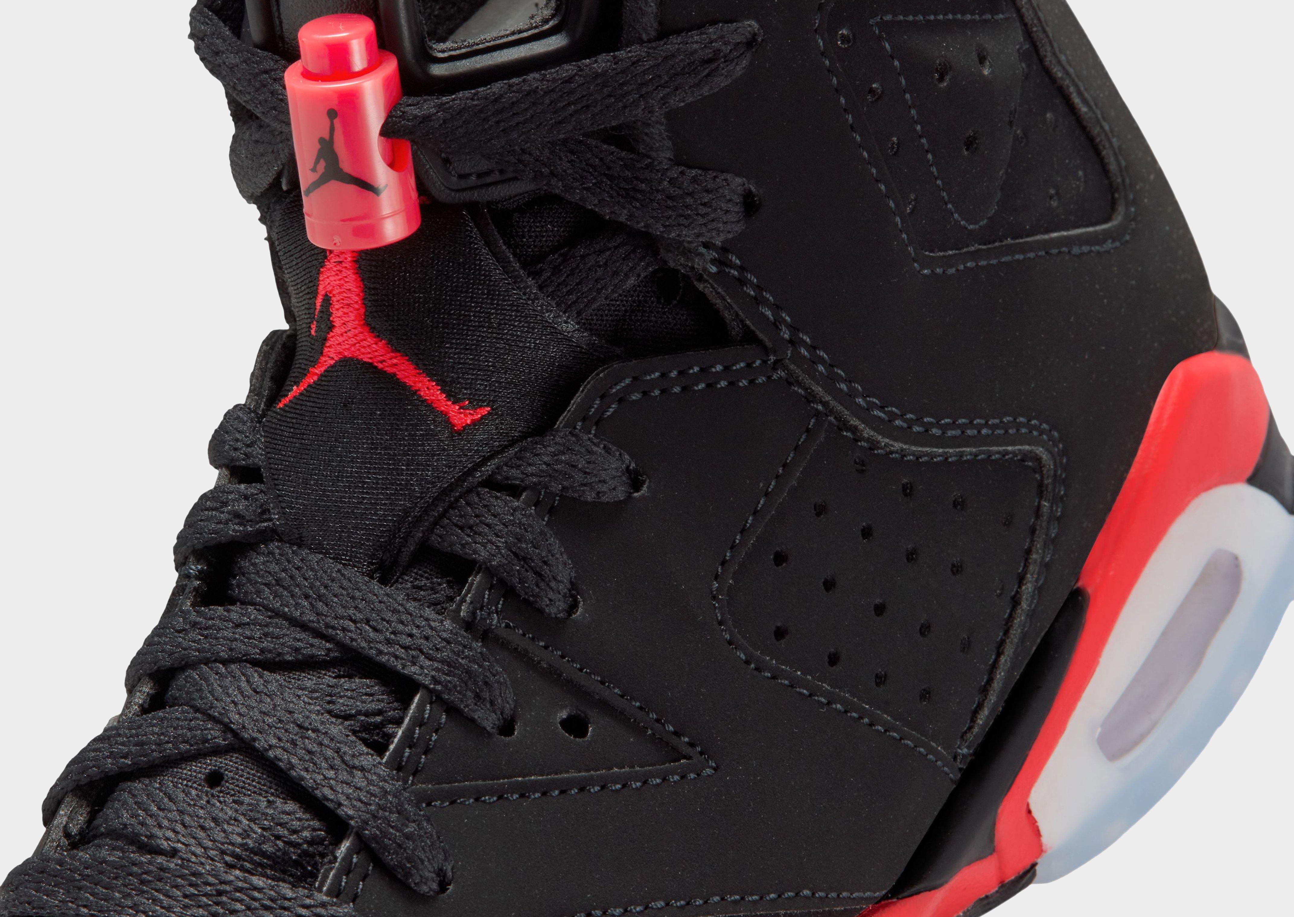 Black Jordan Air 6 Retro Infrared Salesman Junior's - JD Sports