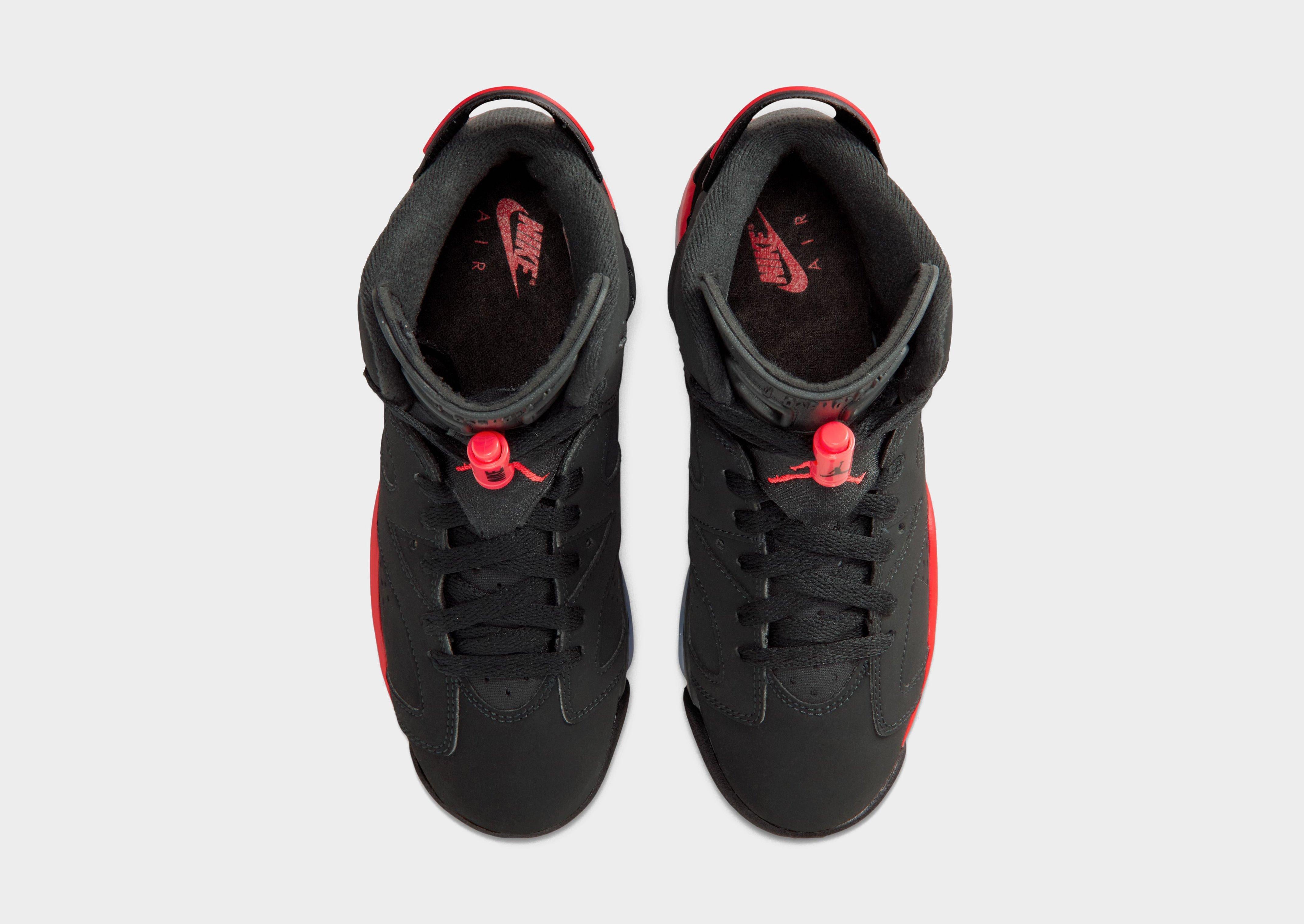 Black Jordan Air 6 Retro Infrared Salesman Junior's - JD Sports