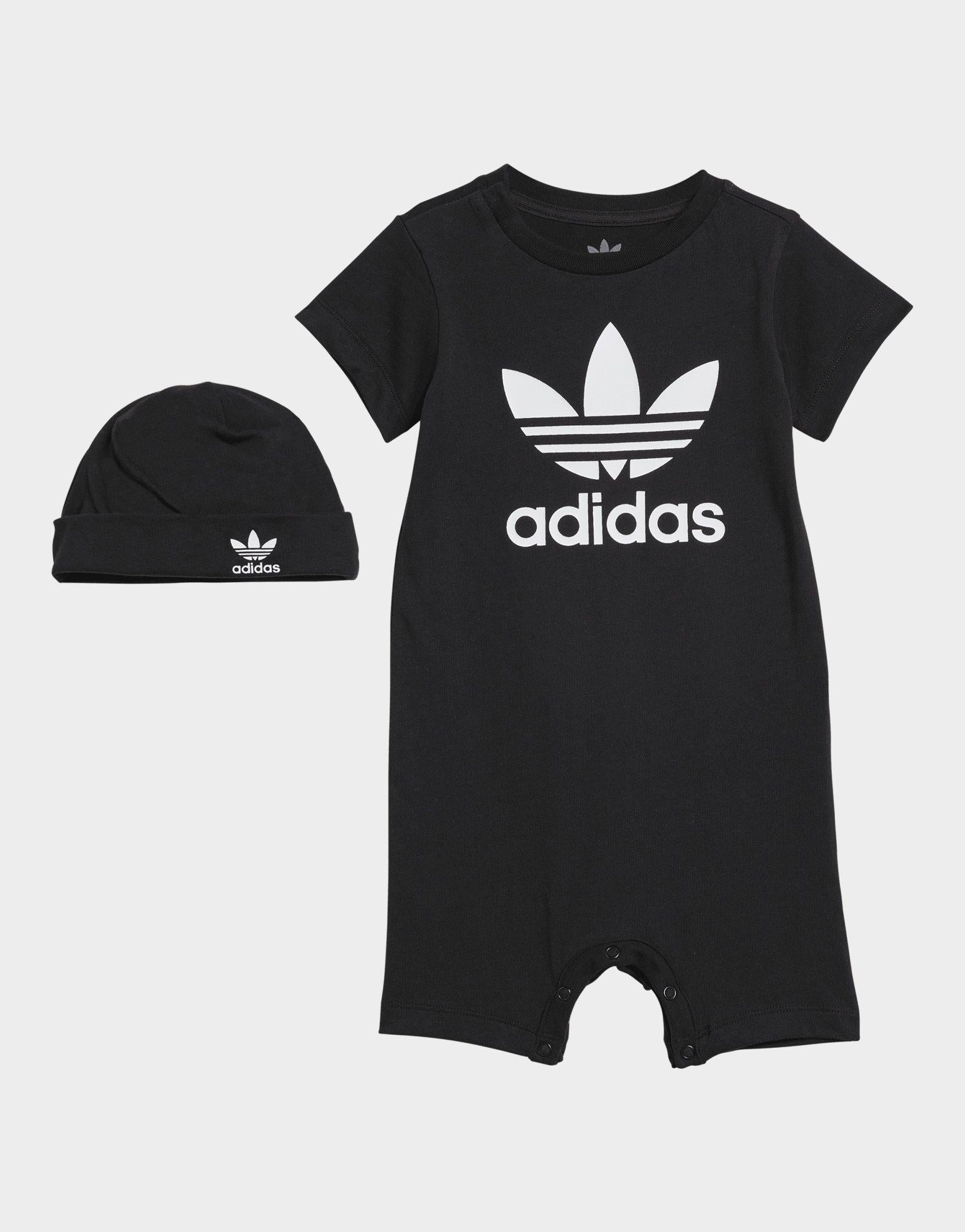 Black adidas Jumpsuit and Beanie Gift Set Infant's - JD Sports