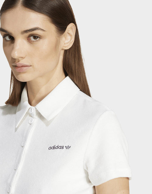 Towel Cropped Polo Shirt