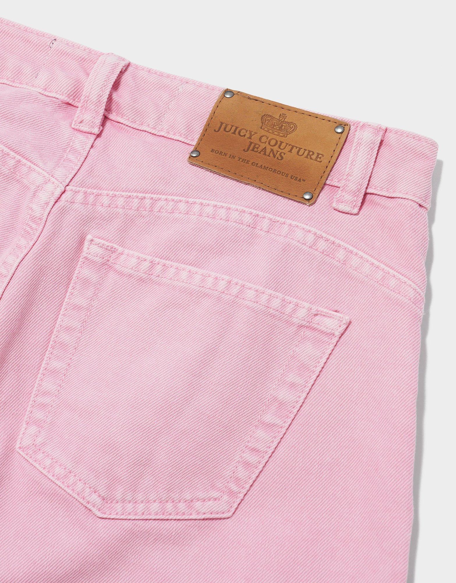 Pink Juicy Couture Diamante Wide Leg Jeans - JD Sports Singapore