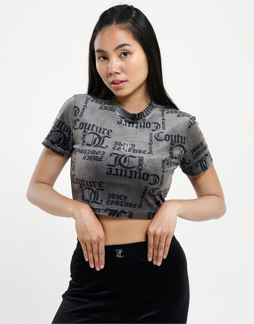 Newspaper Crop T-Shirt