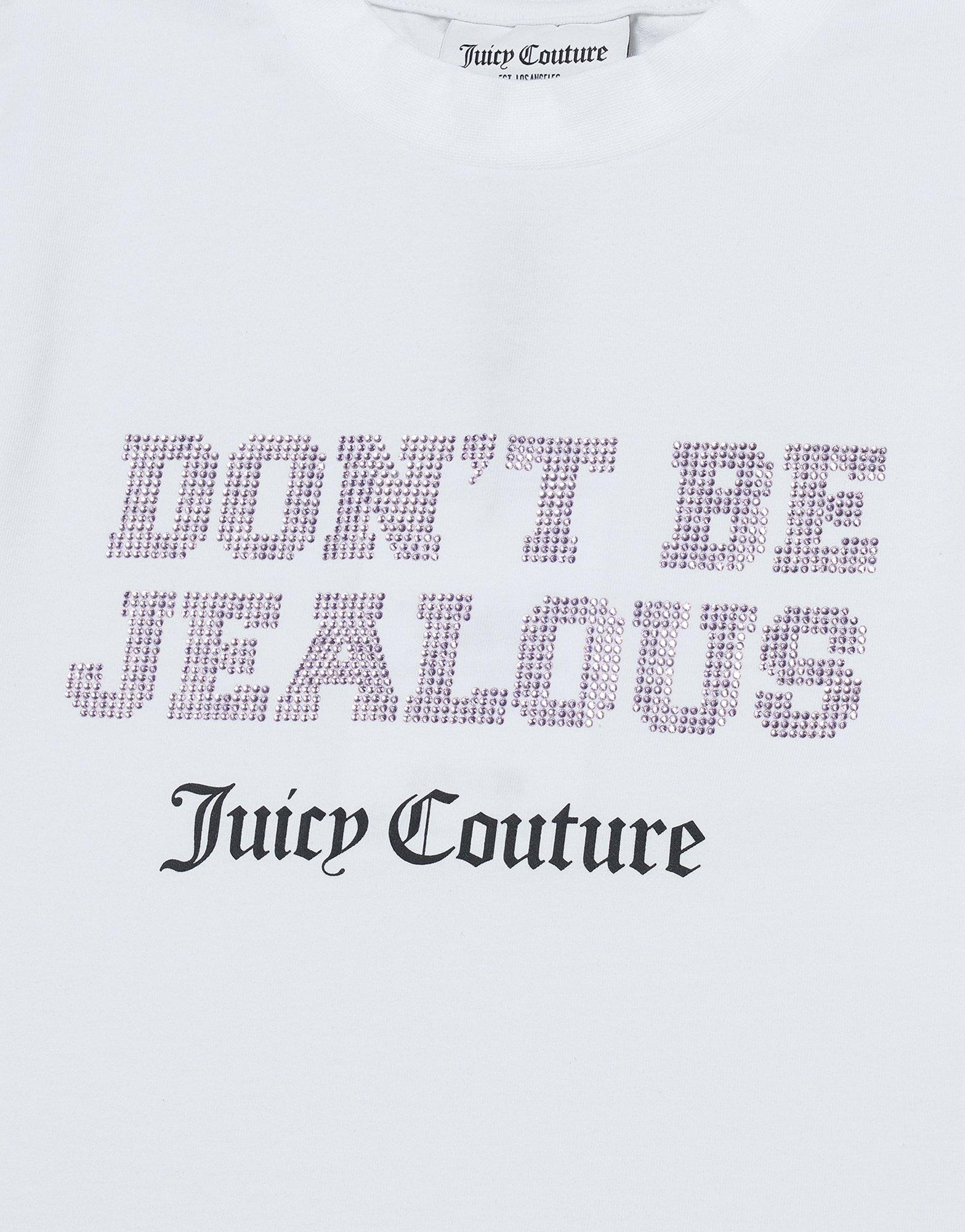 White Juicy Couture Jealous Crop Top - JD Sports Singapore