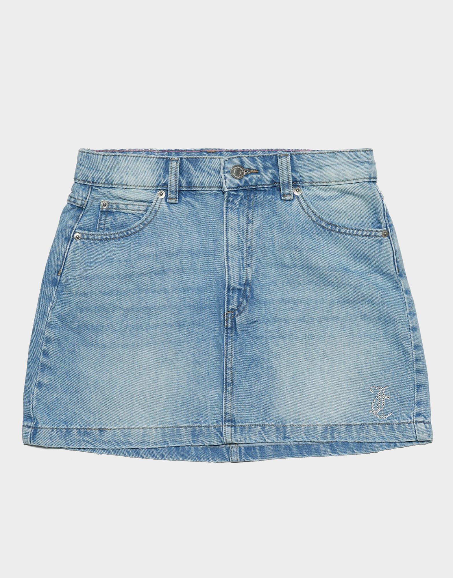 Blue Juicy Couture Mini Denim Skirt JD Sports Singapore