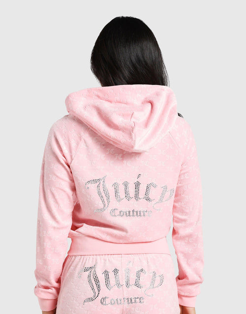 Hooded Full Zip Velour Mini Madi