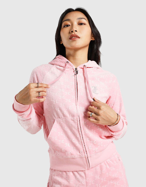 Hooded Full Zip Velour Mini Madi