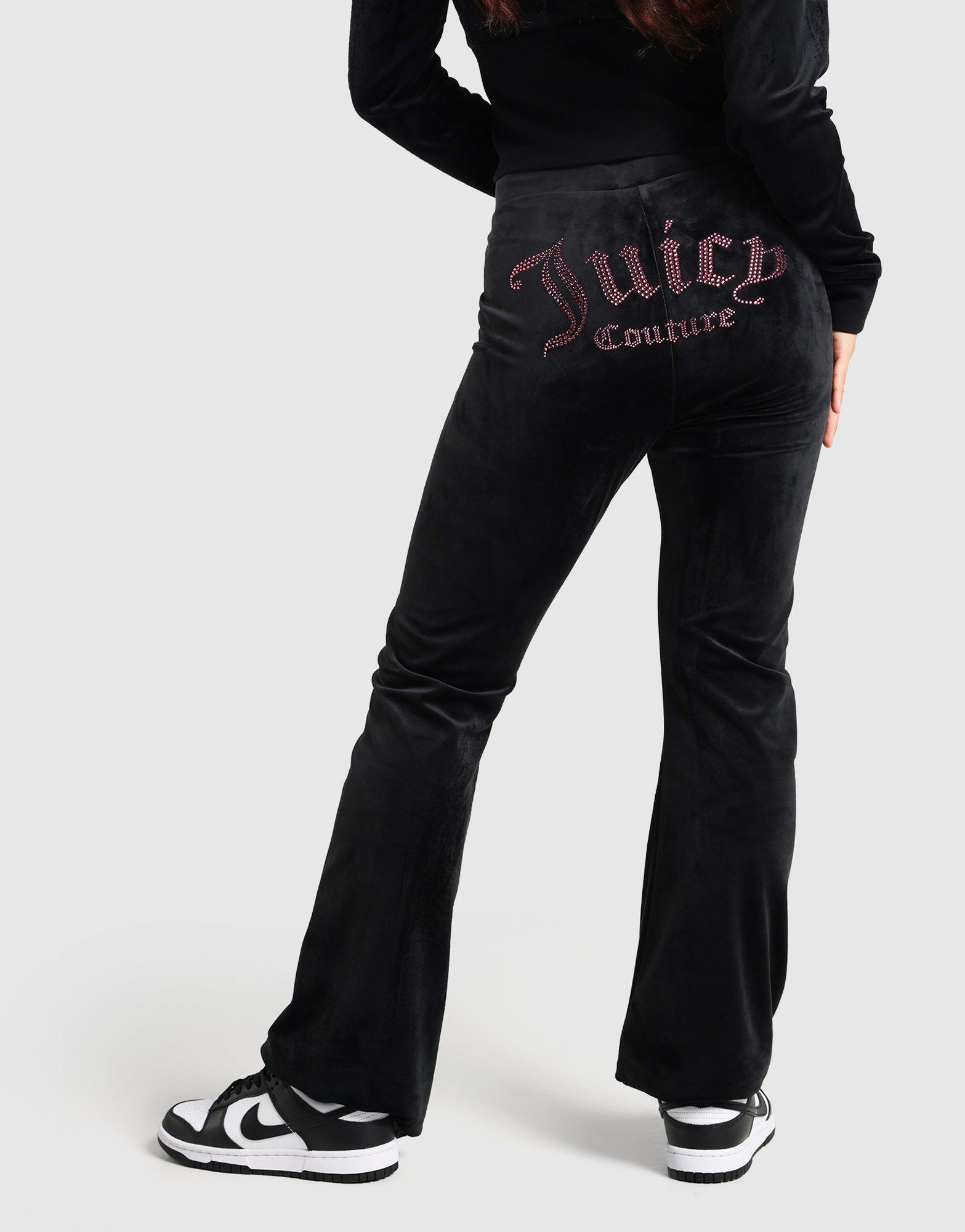 Black Juicy Couture Pant Flare Velour - JD Sports Singapore