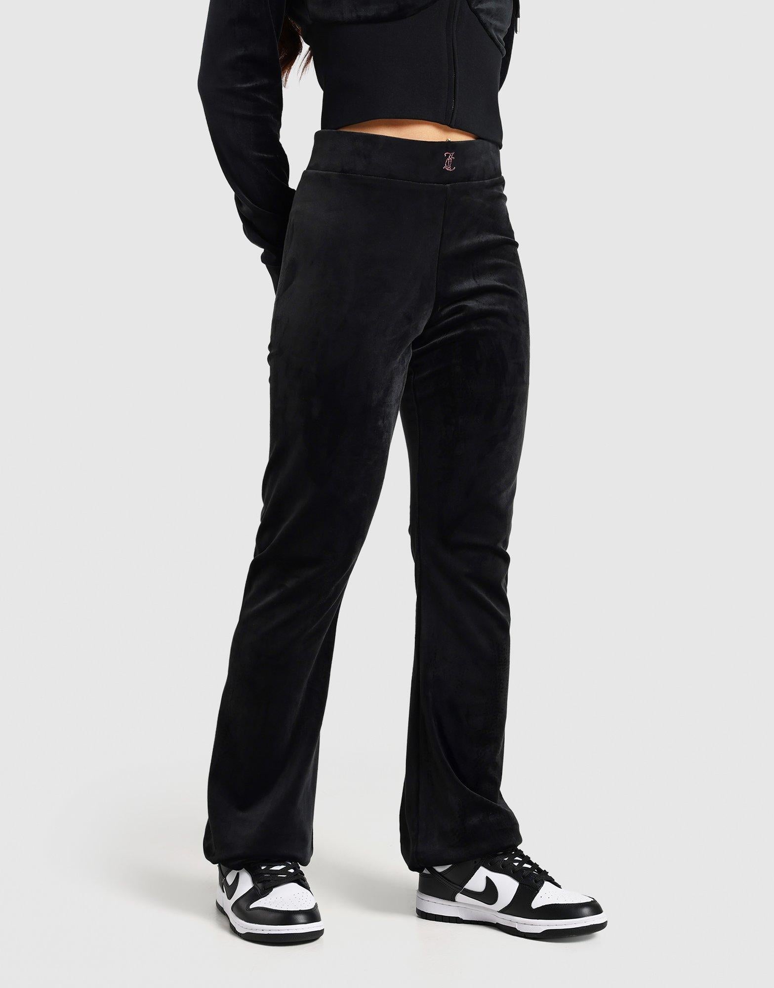 Velour Flare Pants Produced by XG （S) Black Juicy Couture Pant Flare Velour - JD Sports Singapore