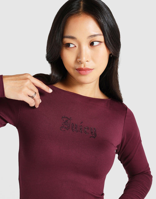 Mia Button Neck Long Sleeve T-Shirt