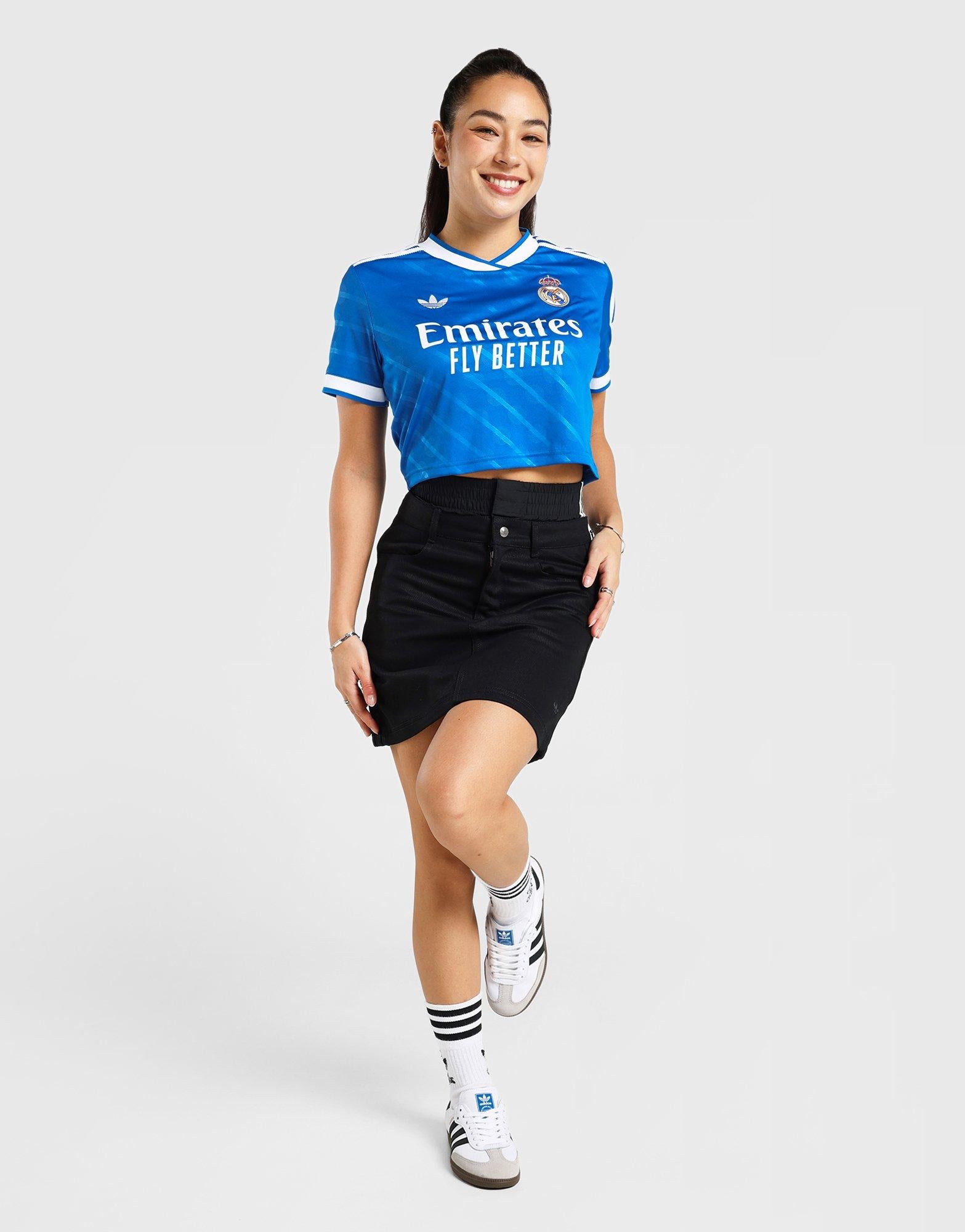 Blue adidas Real Madrid 25/26 Cropped Third Jersey - JD Sports