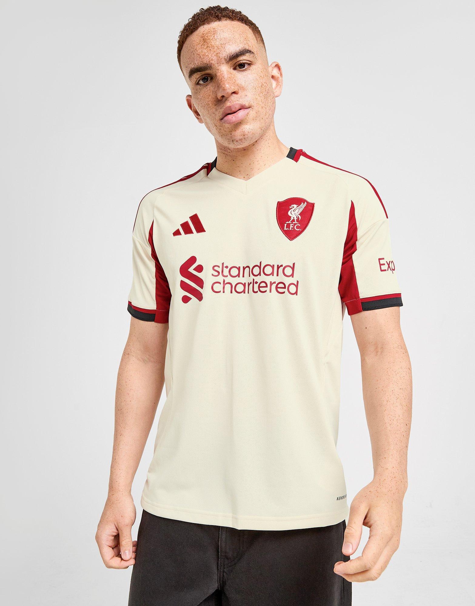 White adidas Liverpool FC 25/26 Away Jersey - JD Sports Singapore