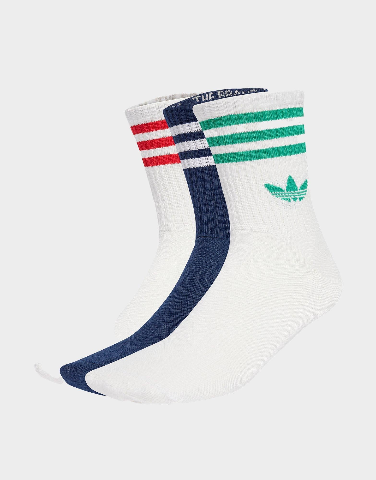 Multi adidas 3-Stripes Crew Socks Pairs JD Sports Singapore