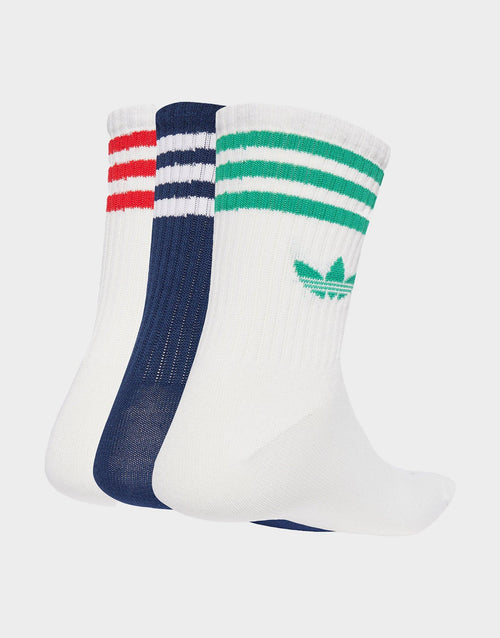 Multi adidas 3-Stripes Crew Socks Pairs JD Sports Singapore