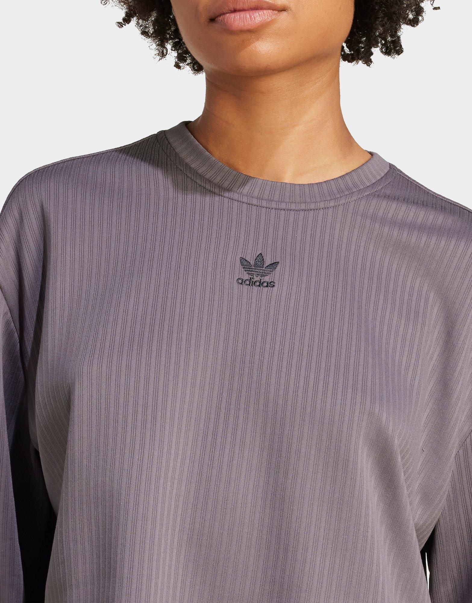 【ADIDAS】WIDE RIB LONG SLEEVE TEE ★早期完売★ adidas Essentials Wide Rib Long Sleeve Tee - Black | Free