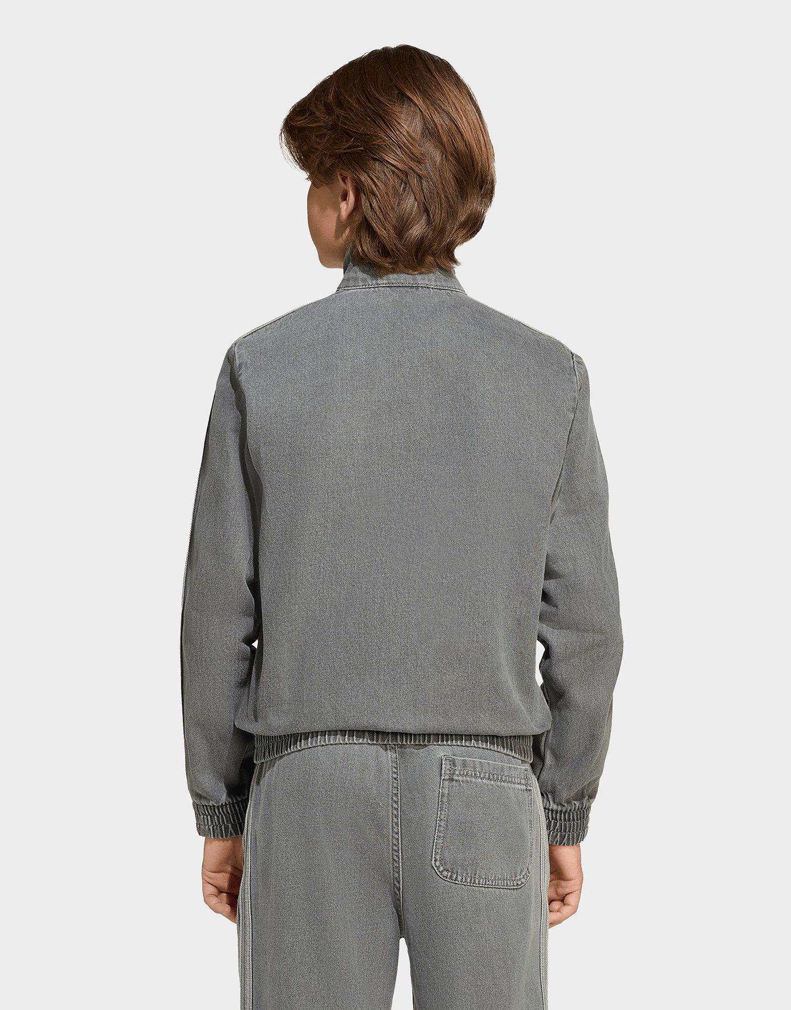 Grey adidas Firebird Track Top Denim - JD Sports Singapore
