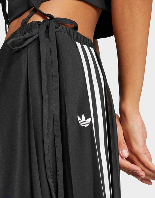 Ribbon Pleated Maxi Skirt