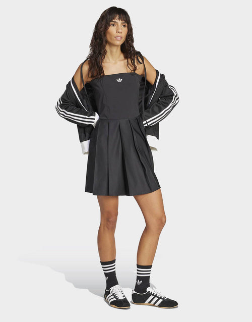 Ribbon Pleated Mini Dress