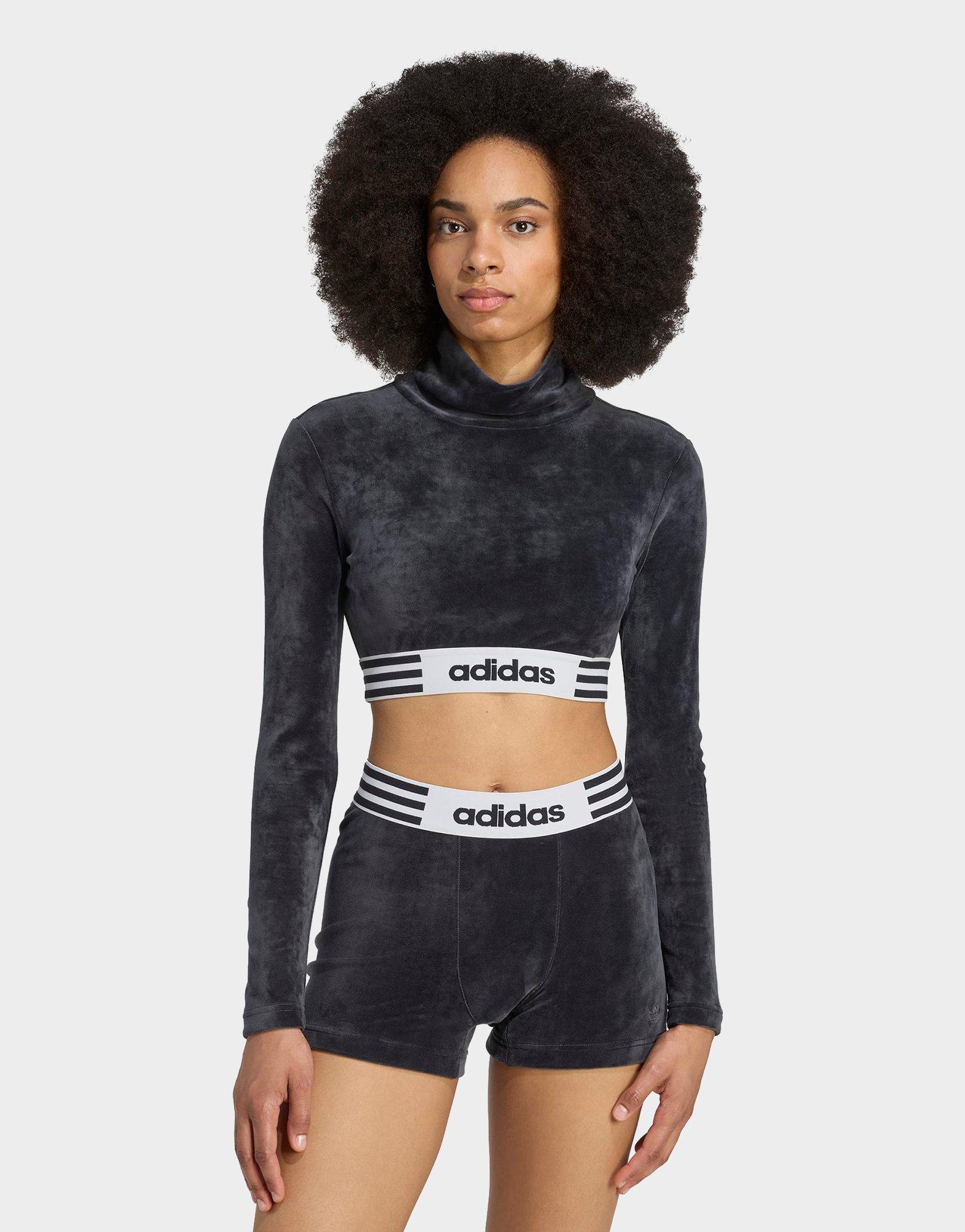 Black adidas Winterized Crop Top - JD Sports Singapore