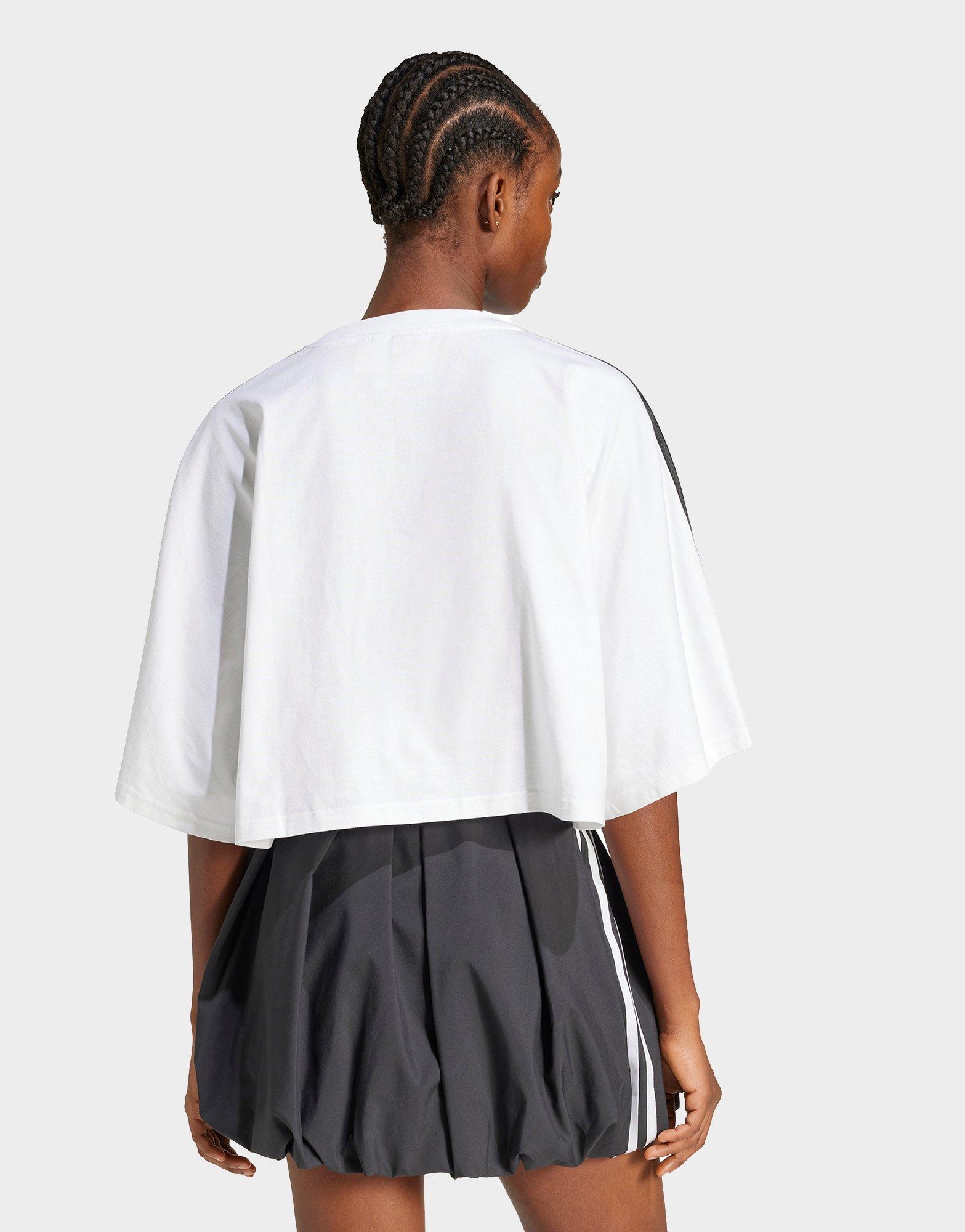 ★adidas★ ADILENIUM 3 Boxy Oversized Tee White JY8886 adidas Adilenium Season 3 Boxy Oversized Tee - White
