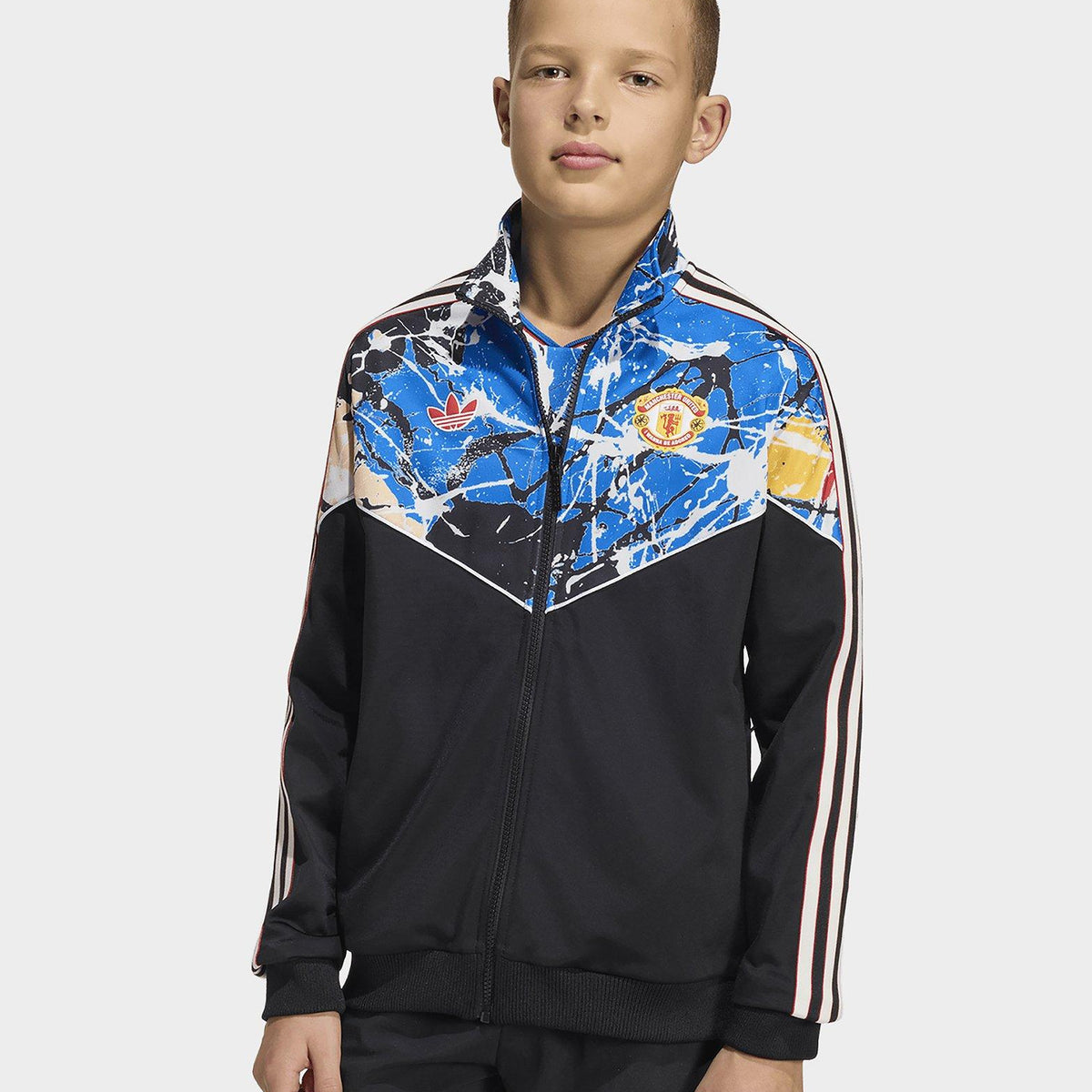 Black adidas Manchester United x The Stone Roses Track Top Jnr - JD ...