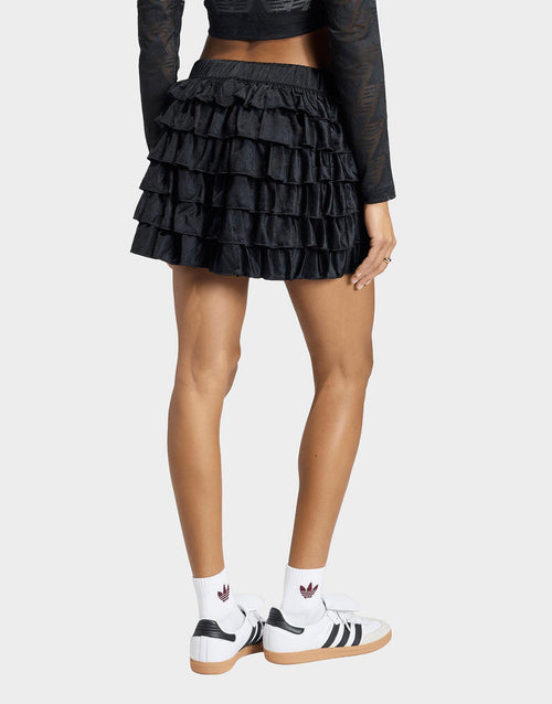 Lace Ruffle Mini Skirt