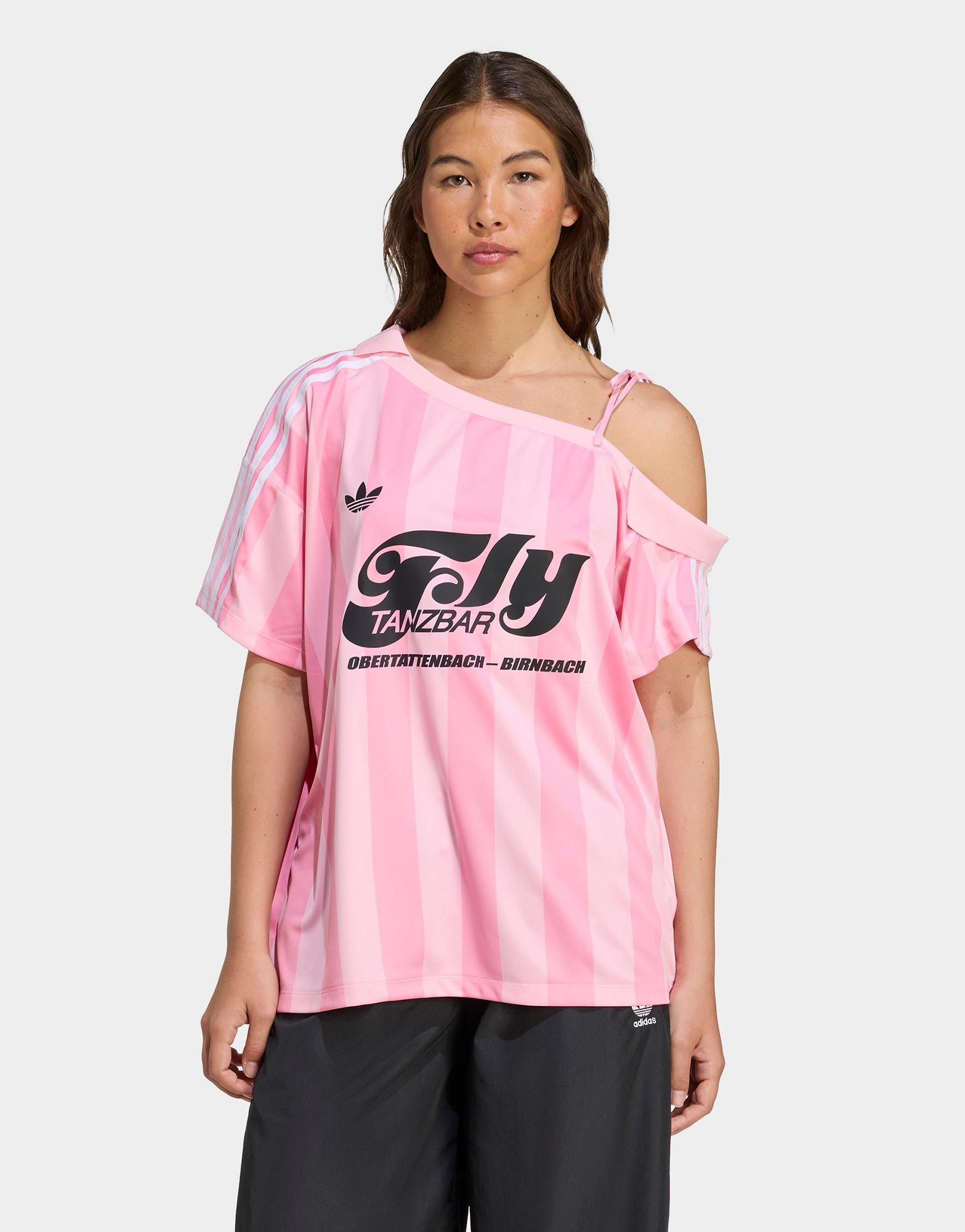 トップス adidas OFF SHOULDER JERSEY Jerseys adidas Originals Off Shoulder Jersey Semi Lucid Blue