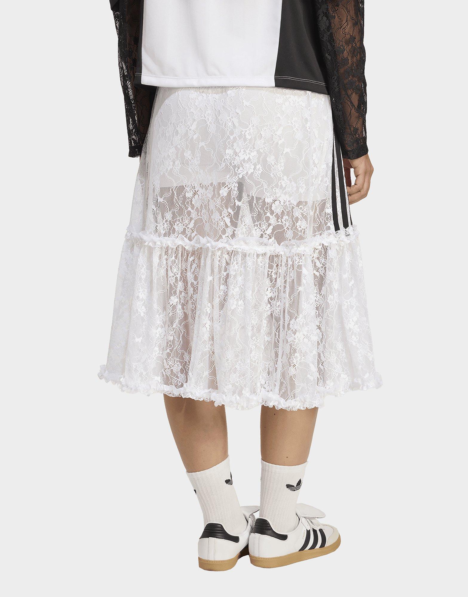 White adidas Lace Skirt - JD Sports Singapore