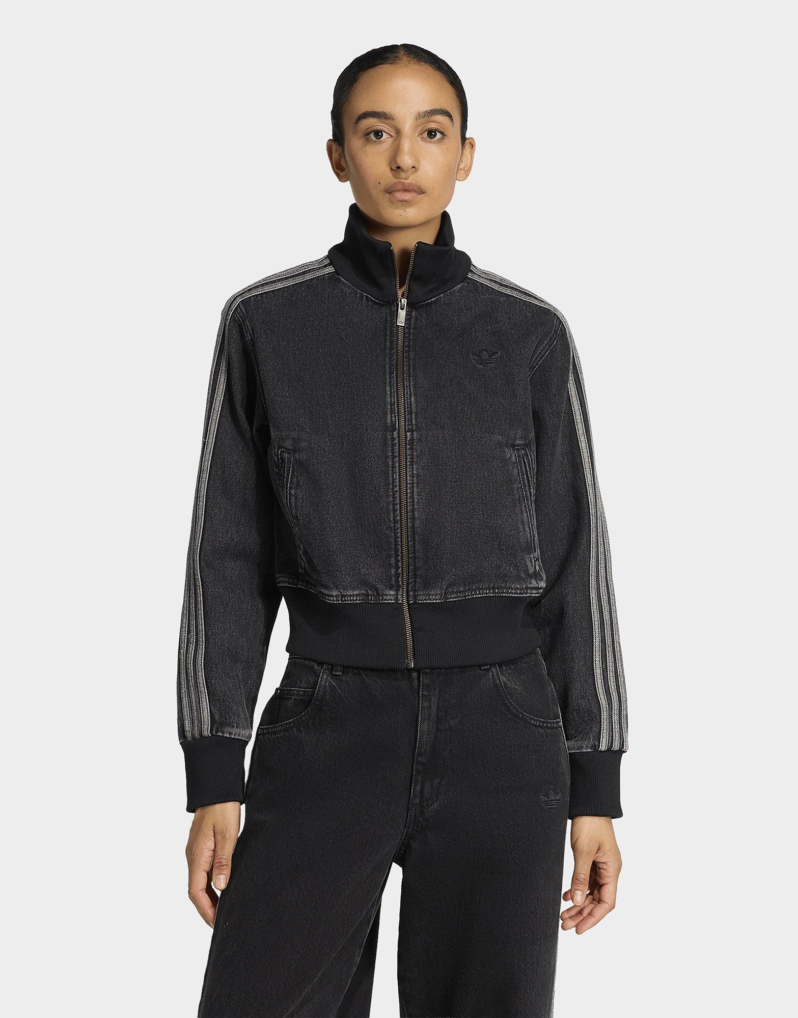 Black adidas Firebird Denim Track Top - JD Sports Singapore