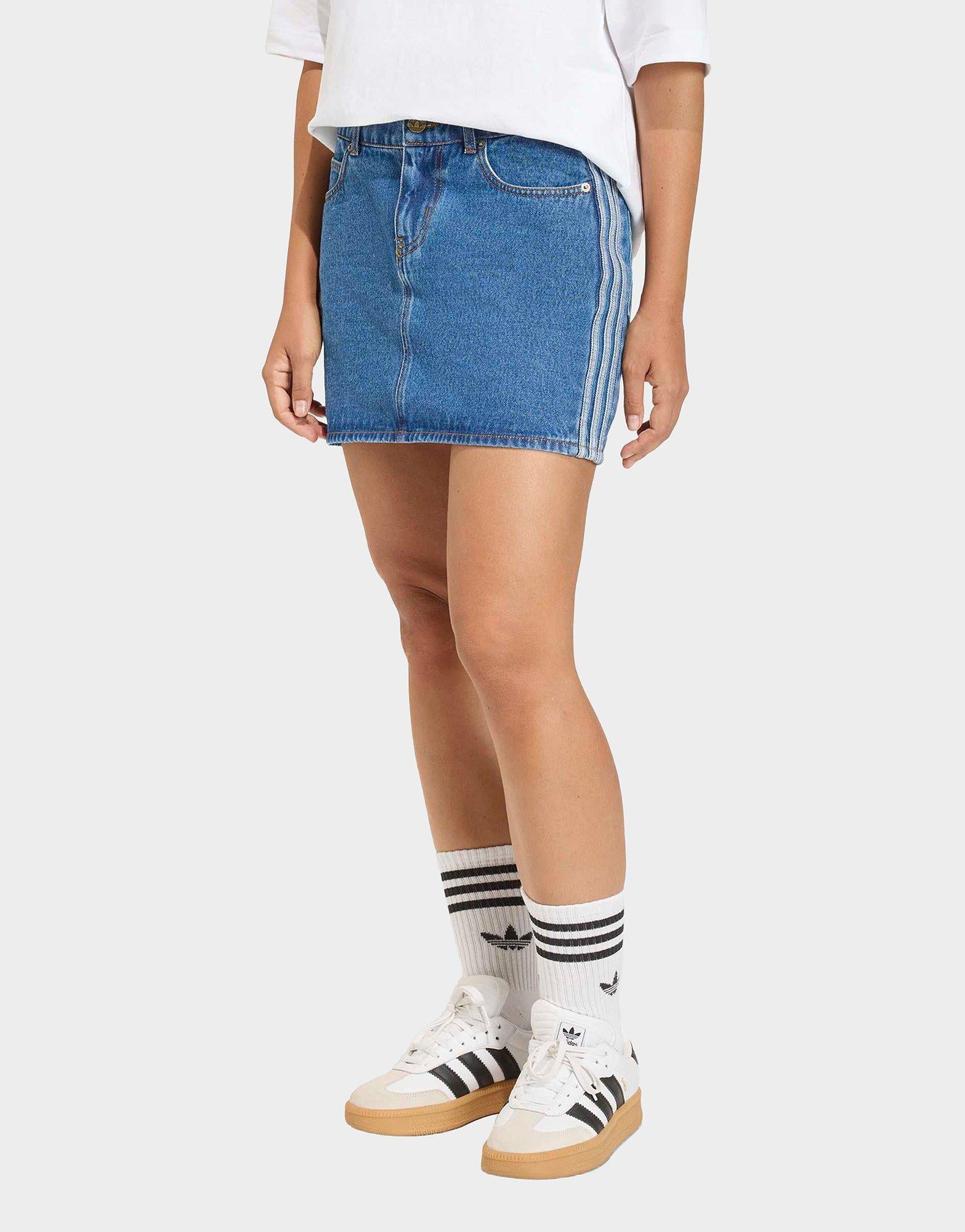 3-Stripes Denim Skirt
