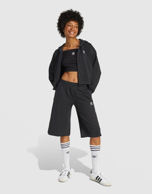 Essentials French Terry Cropped Zip Hoodie
