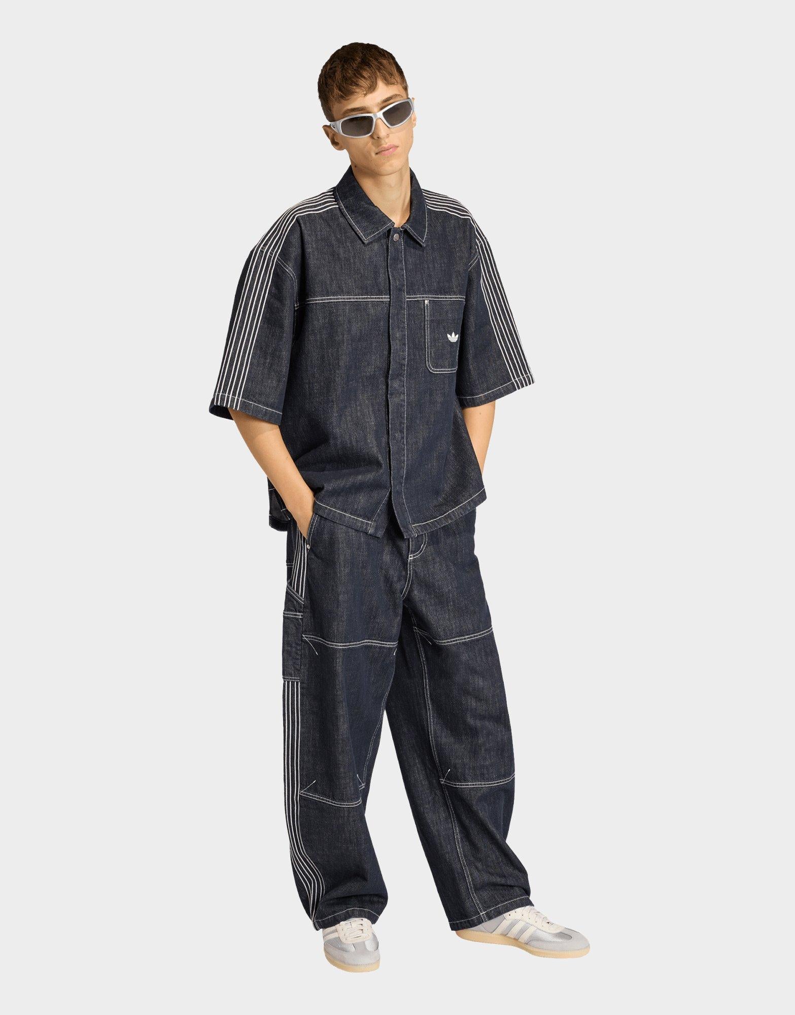 Blue adidas Denim Work Shirt - JD Sports Singapore