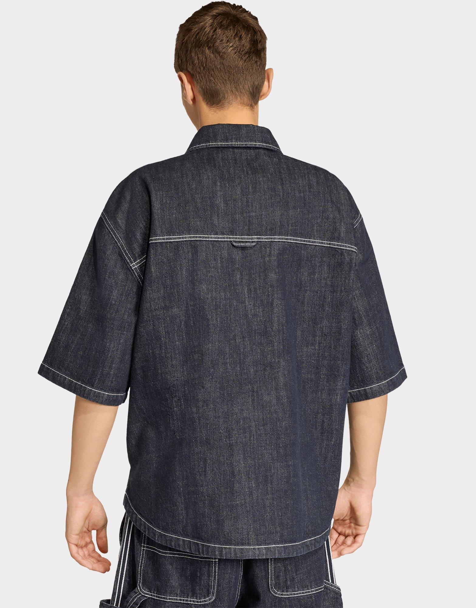 Blue adidas Denim Work Shirt - JD Sports Singapore