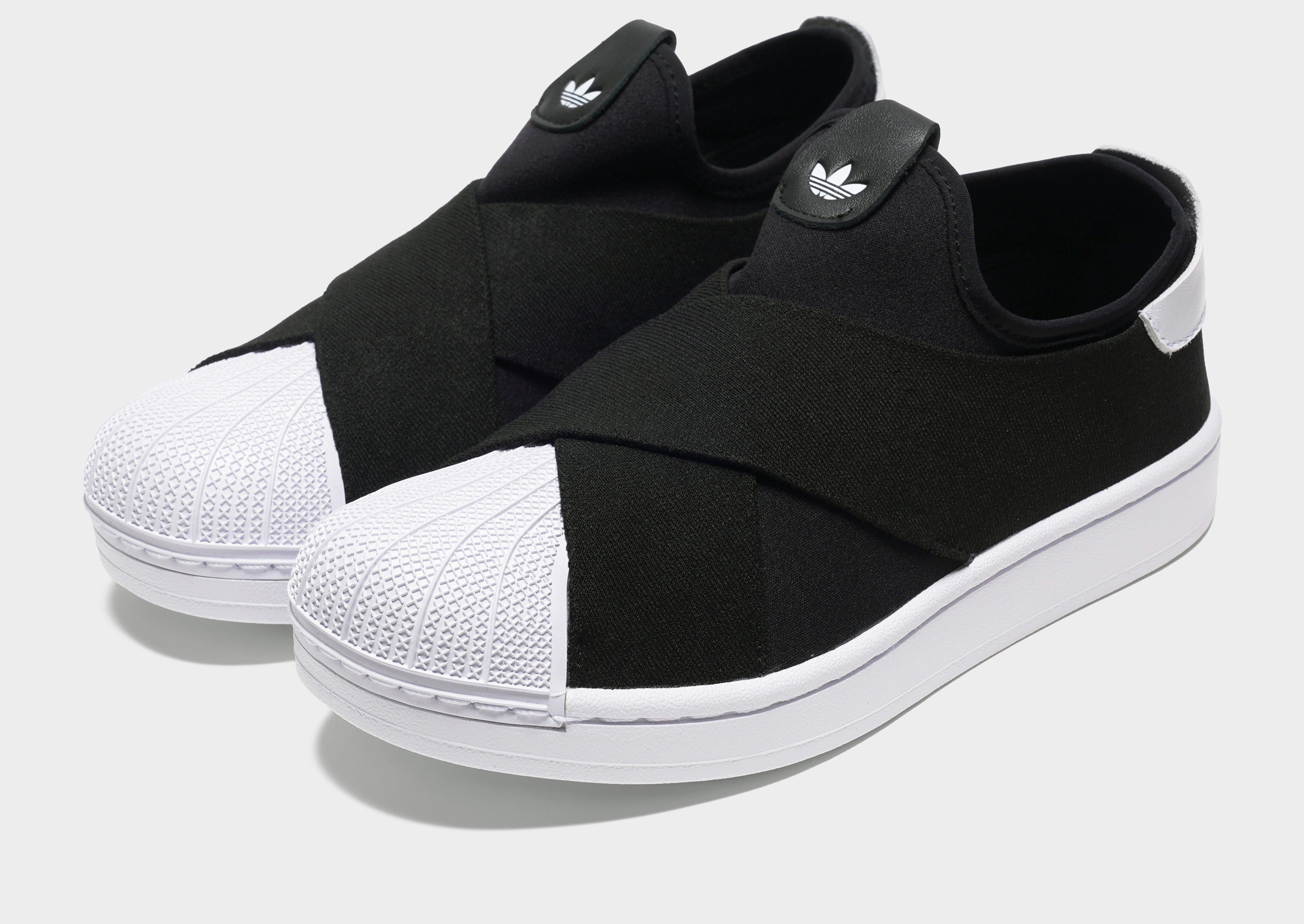Black adidas Superstar II X Slip-On
