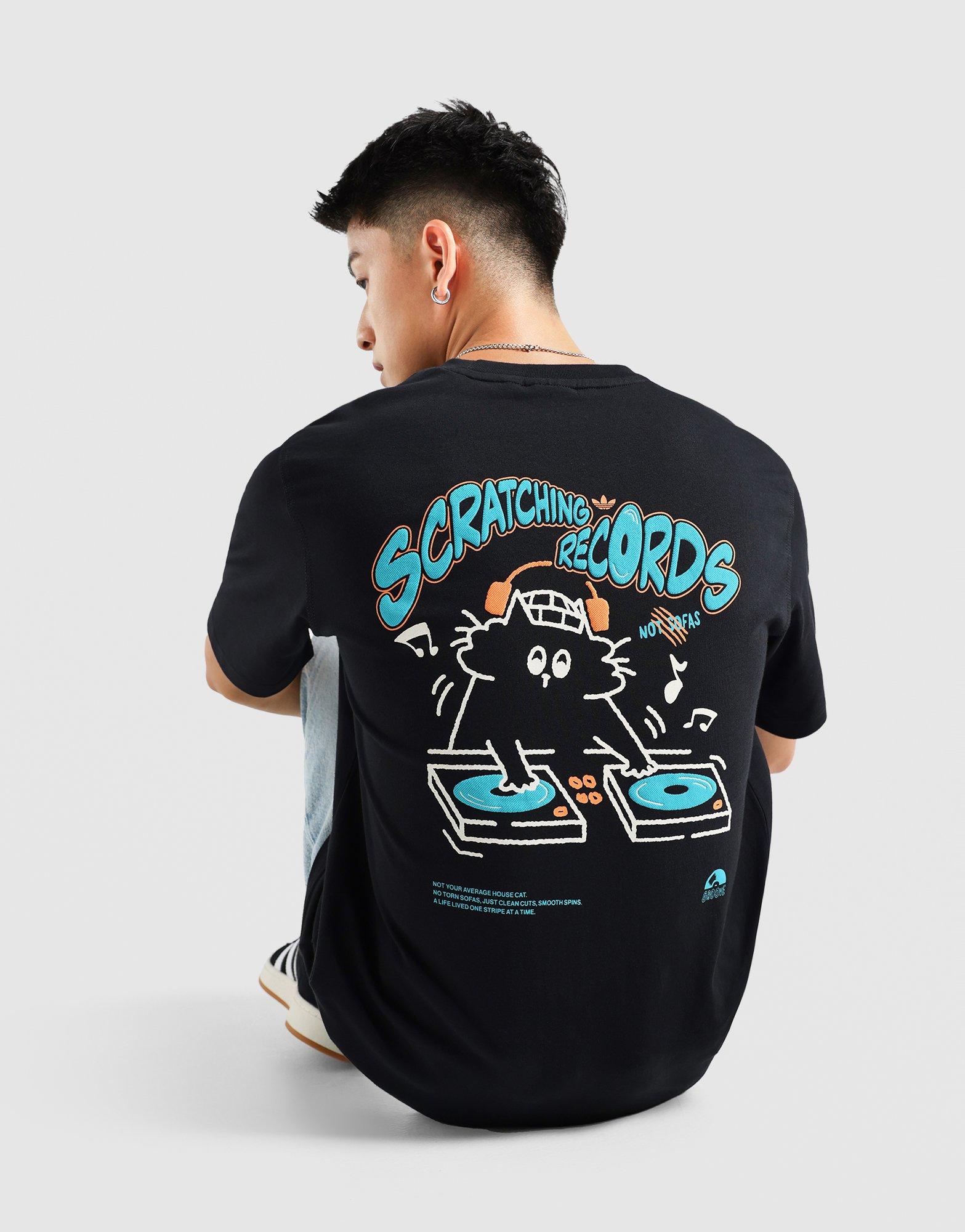 Black adidas Scratching Record T-Shirt - JD Sports Singapore