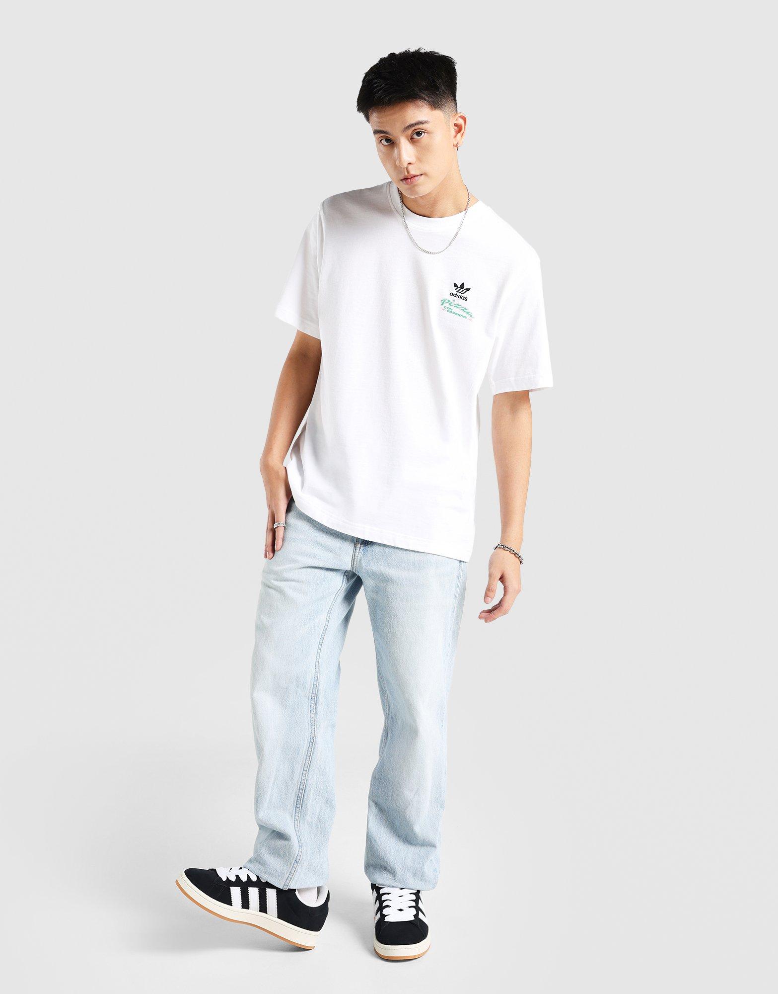 White adidas Pizza Man T-Shirt - JD Sports Singapore