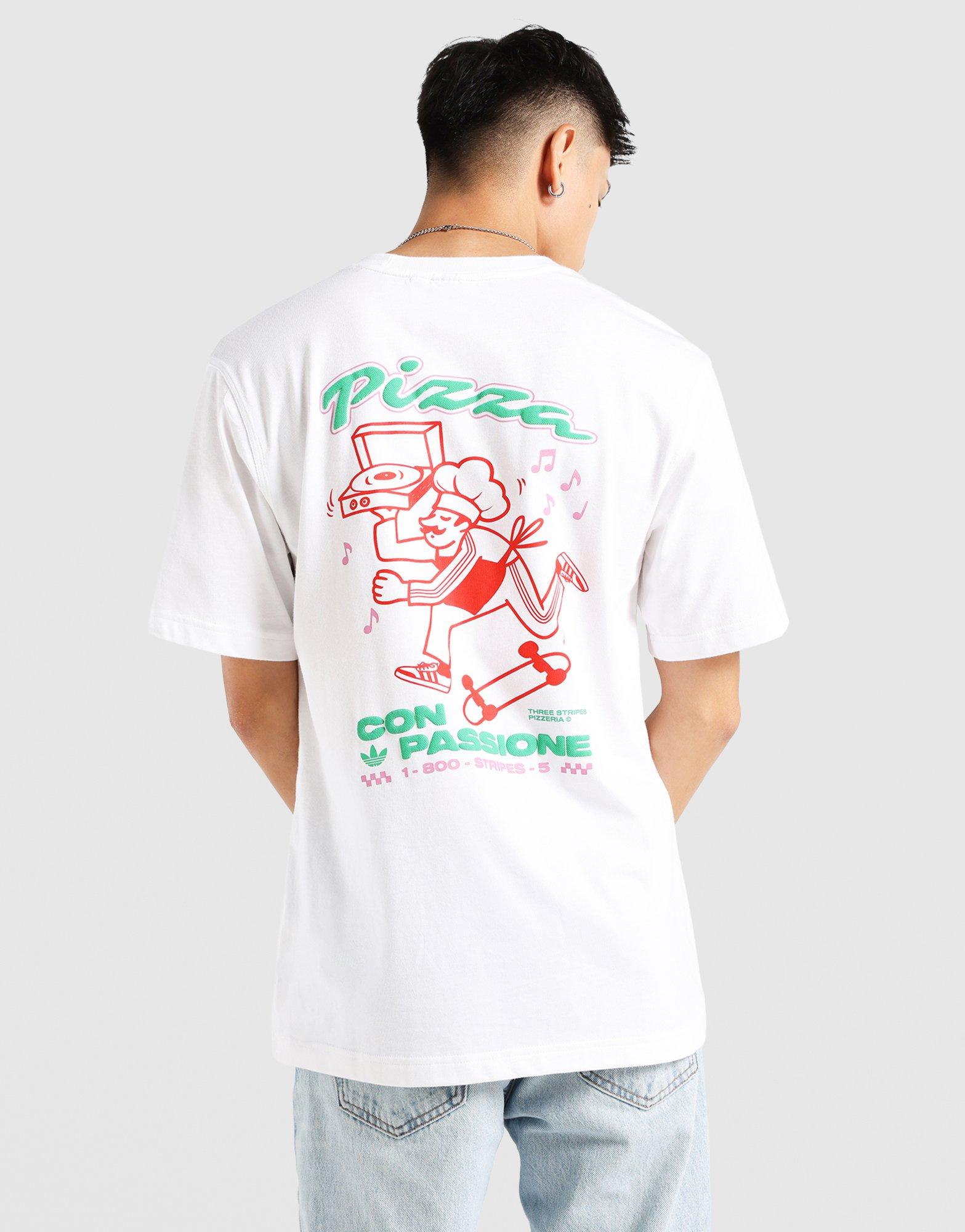 White adidas Pizza Man T-Shirt - JD Sports Singapore