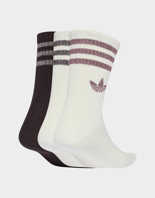 3-Pack Glitter Crew Socks