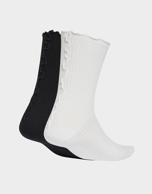 Ruffle Crew Socks 2 Pairs