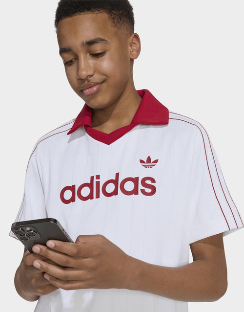Loose Pinstripe Polo T-Shirt Junior's