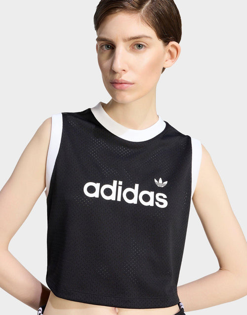 Lineaer Mesh Tank Top
