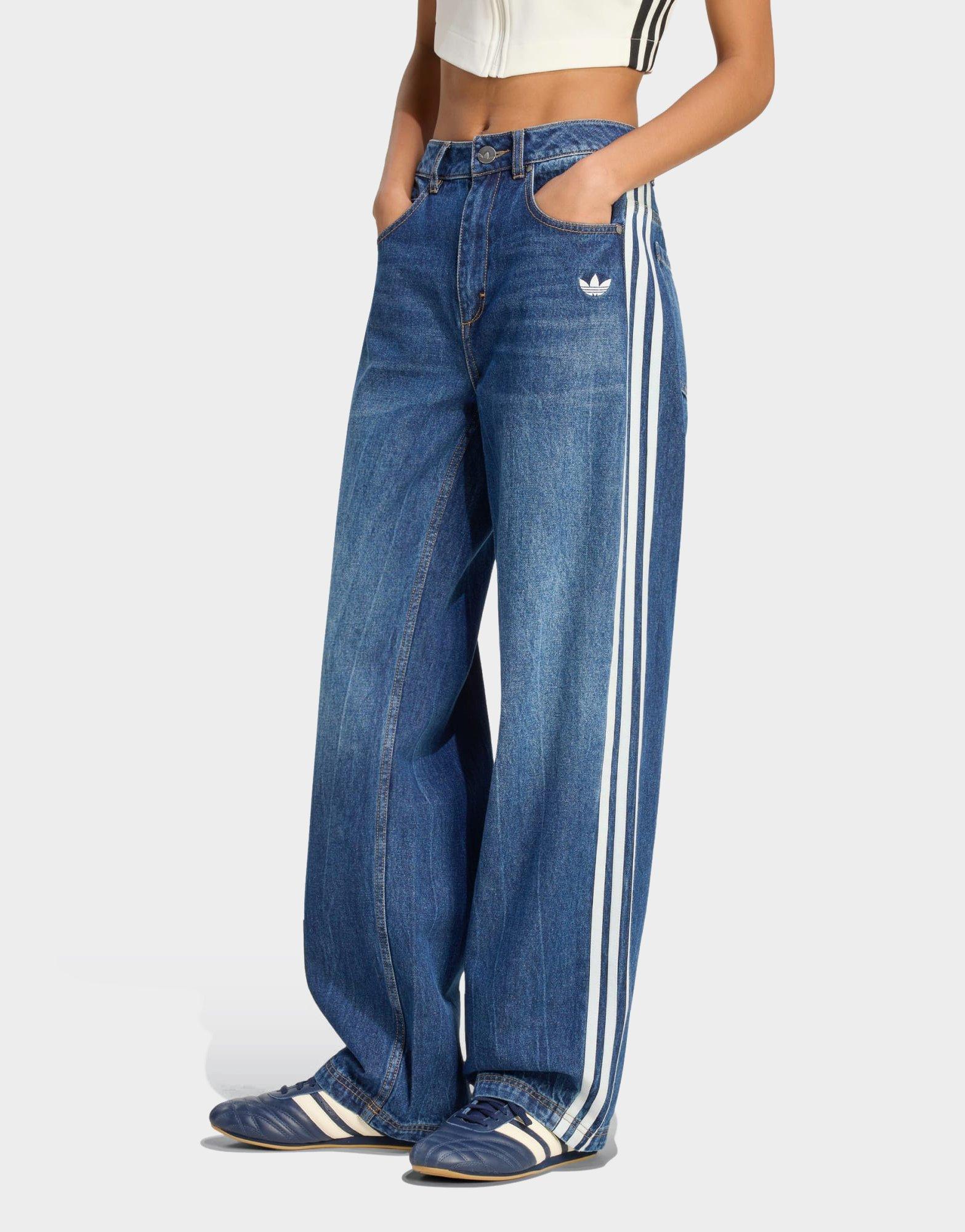 Blue adidas 3-Stripes Dad Jeans - JD Sports Singapore