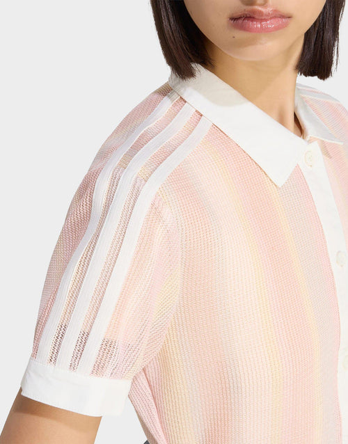 Originals Summer Glow Striped Cropped Polo