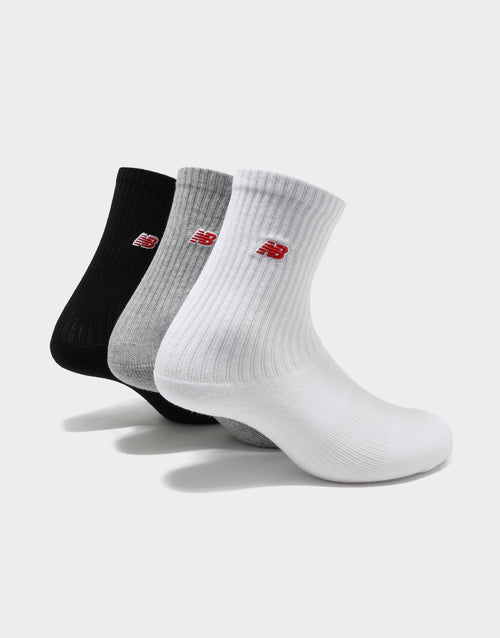 Patch Logo Crew Socks 3 Pack