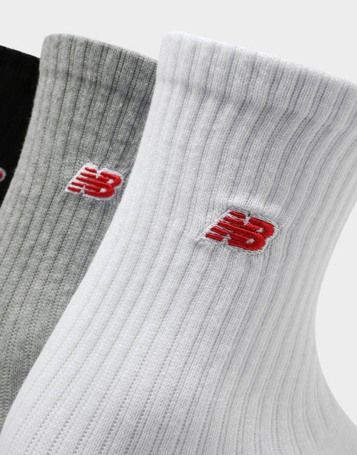 Patch Logo Crew Socks 3 Pack