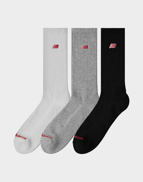 Patch Large Crew Socks 3 Pack