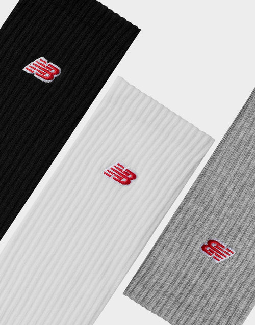 Patch Large Crew Socks 3 Pack