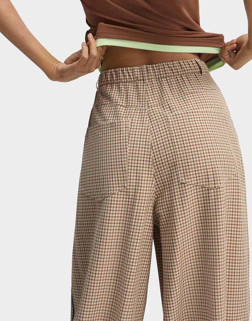 3-Stripes Checks Loose Track Pants
